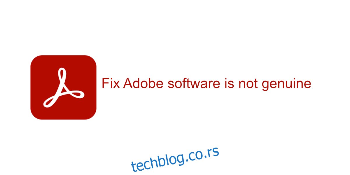 Адобе софтвер није оригиналан
