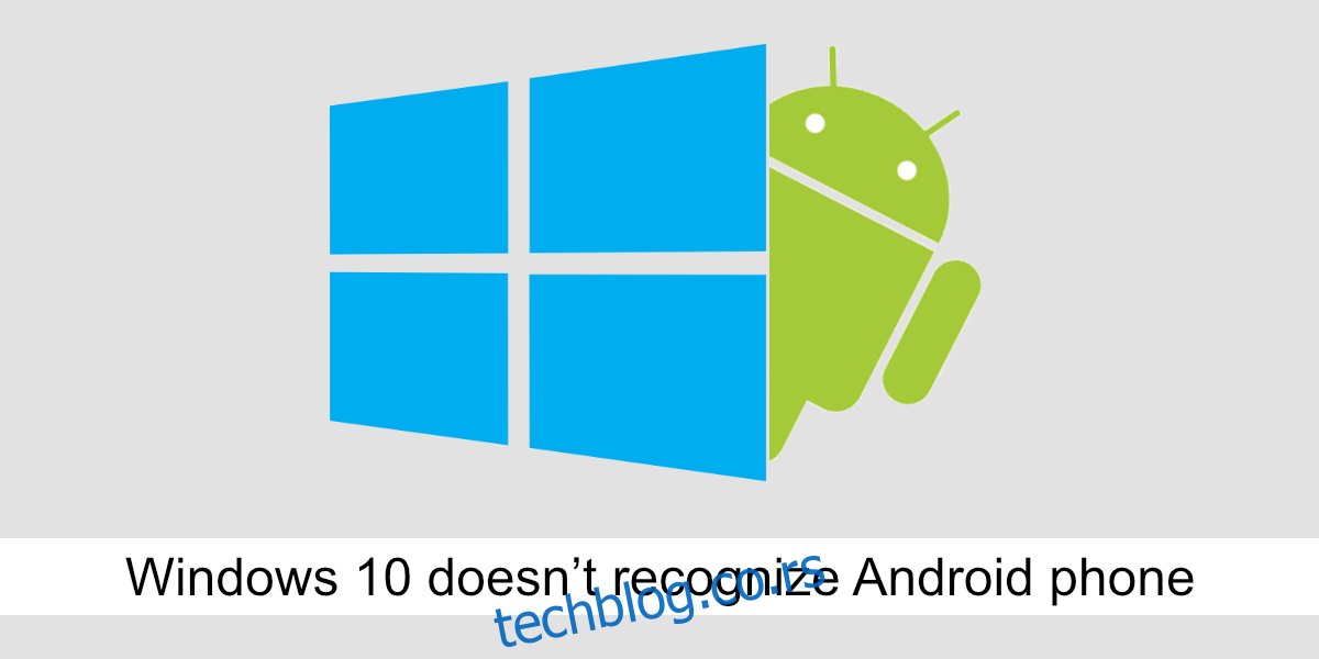   Виндовс 10 не препознаје Андроид телефон